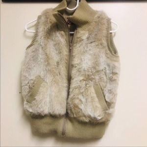 Desperado Faux Fur Vest Lined Tan Size Extra Small
